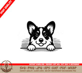 Peeking Corgi SVG - Digital Product in Various File Formats.